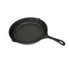 XL BBQ Grill Fry Pan Cast Iron 12" Round