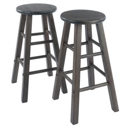 Element 2-Pc Square Leg Counter Stools, Oyster Gray