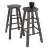 Element 2-Pc Square Leg Counter Stools, Oyster Gray