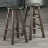 Element 2-Pc Square Leg Counter Stools, Oyster Gray